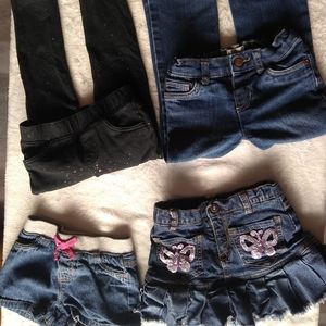 Bundle 4T jeans set jeans skort skirt jean shorts